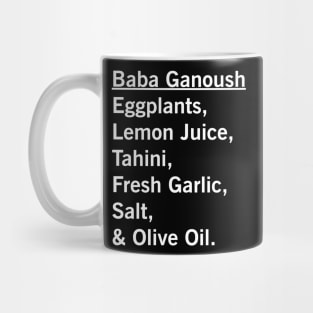 Baba Ganoush Eggplant Recipe Vegan Vegetarian Foodie Gift Mug